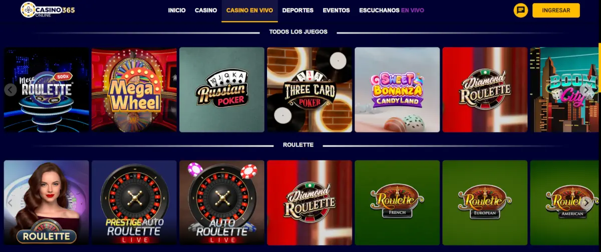 Casino 365 en Vivo