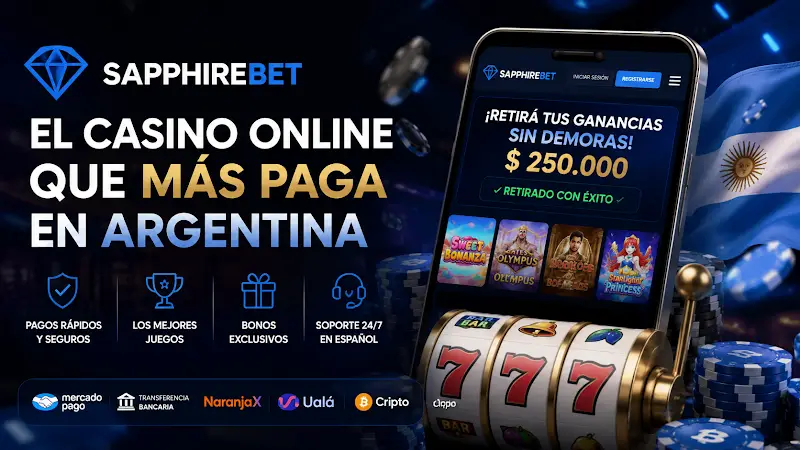 SapphireBet - el casino online que más paga en Argentina